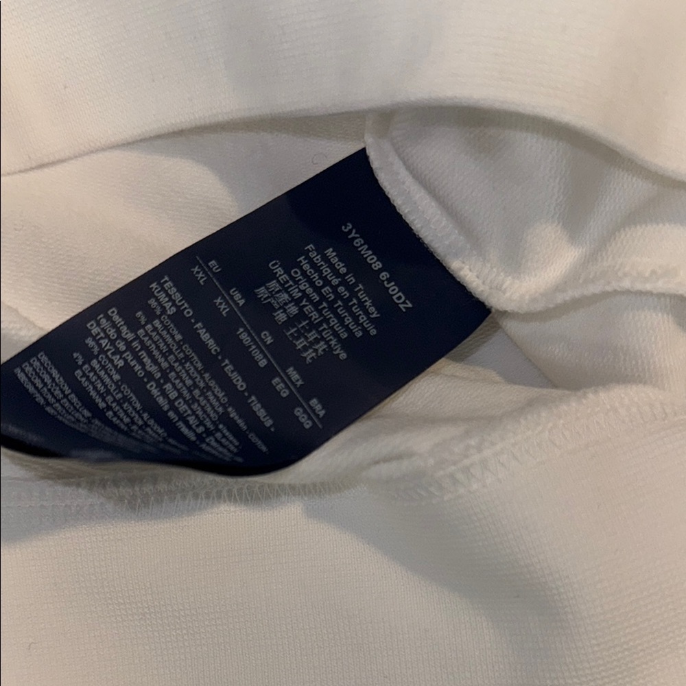Armani Jeans Classic White Crewneck - Picture 3 of 5